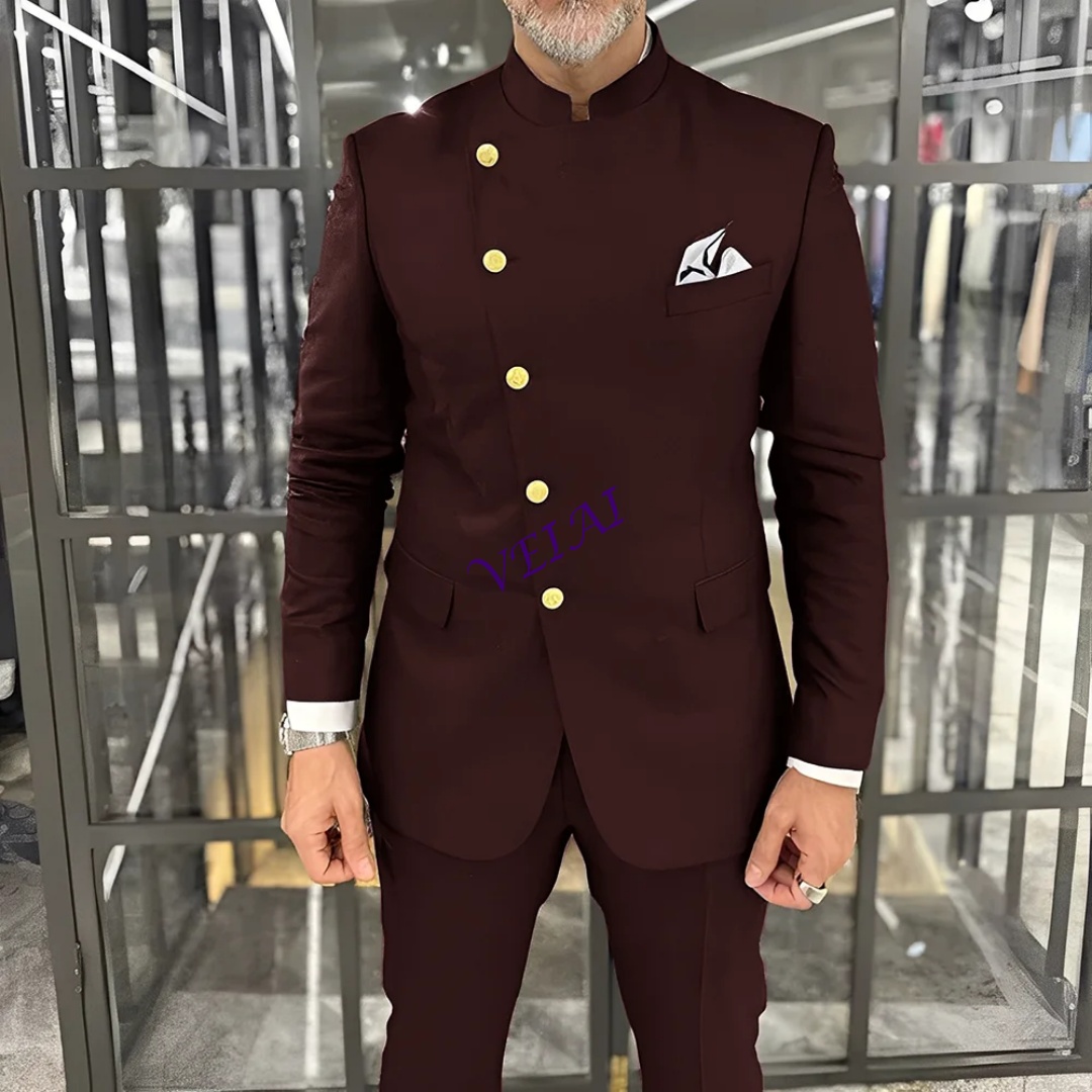 Men'S Formal Wear - Custom Slim Fit Groomsmen Ternos Set