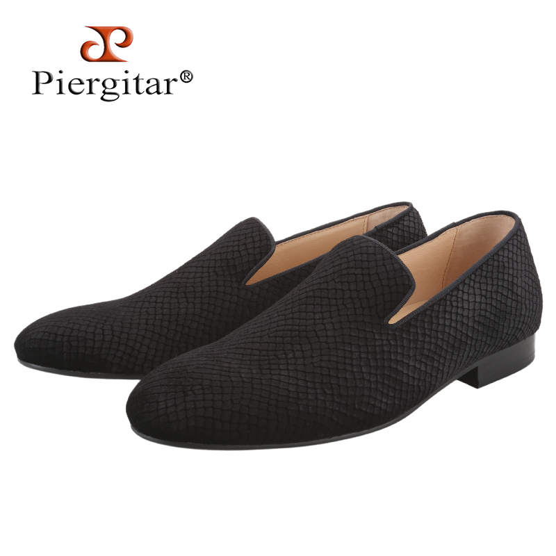Men'S Formal Wear Slippers - Piergitar Multi-Colors Fishscale Pattern Embossed Velvet