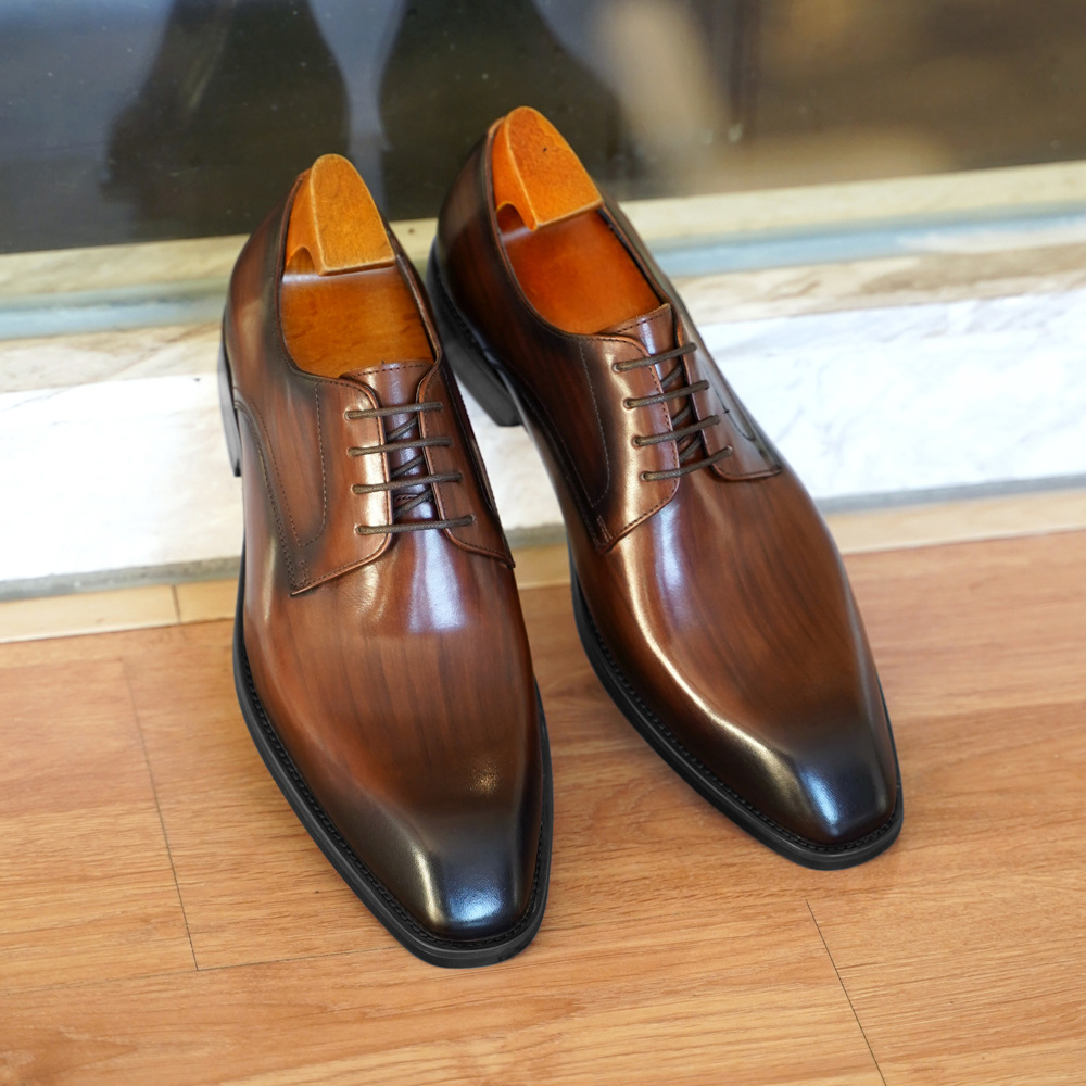 Men'S Formal Wear - Men's Business Casual Shoes Distressed Wood
