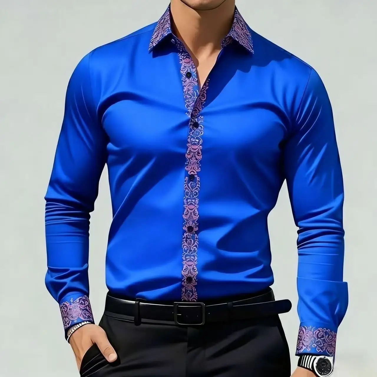 Men's Ethnic Style Printed Shi - Men'S Formal Ethnic Wear 评论和价格