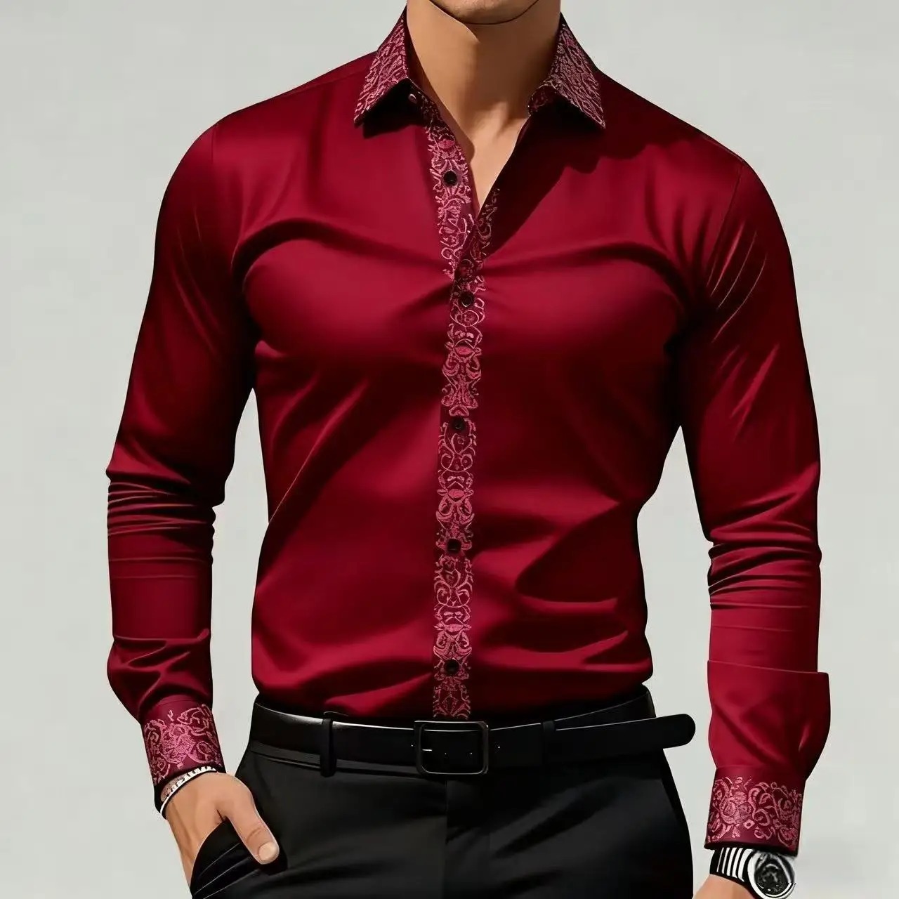 Men's Ethnic Style Printed Shi - Men'S Formal Ethnic Wear 评论和价格