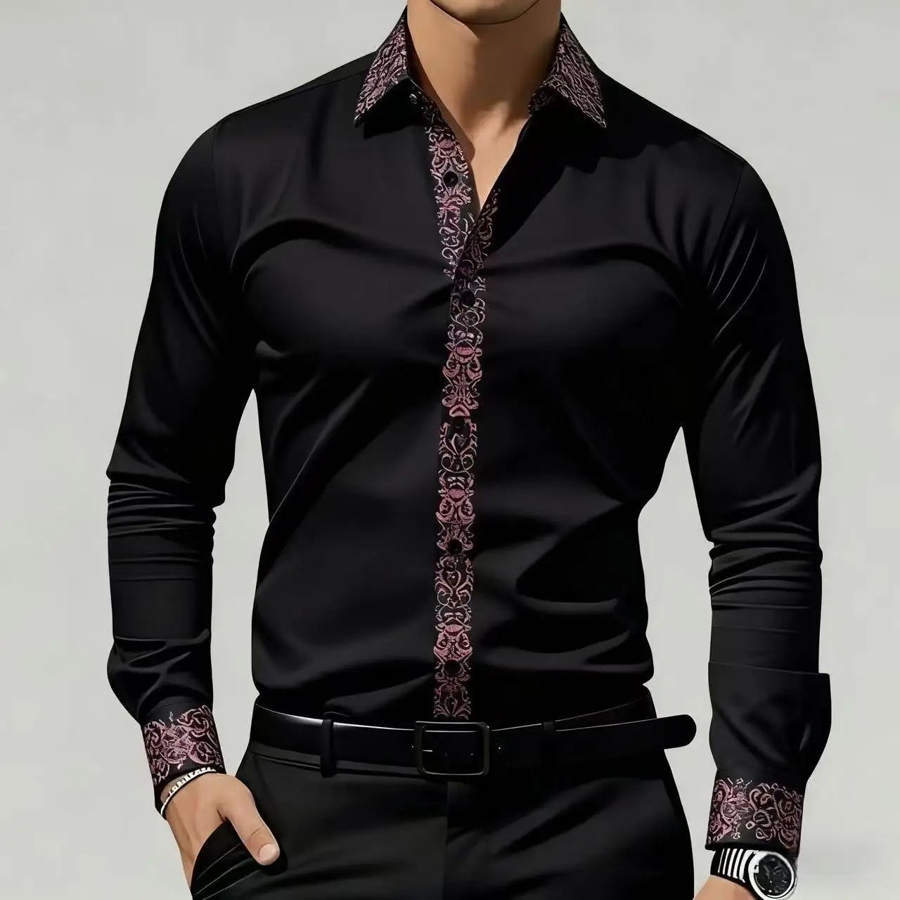 Men's Ethnic Style Printed Shi - Men'S Formal Ethnic Wear 评论和价格