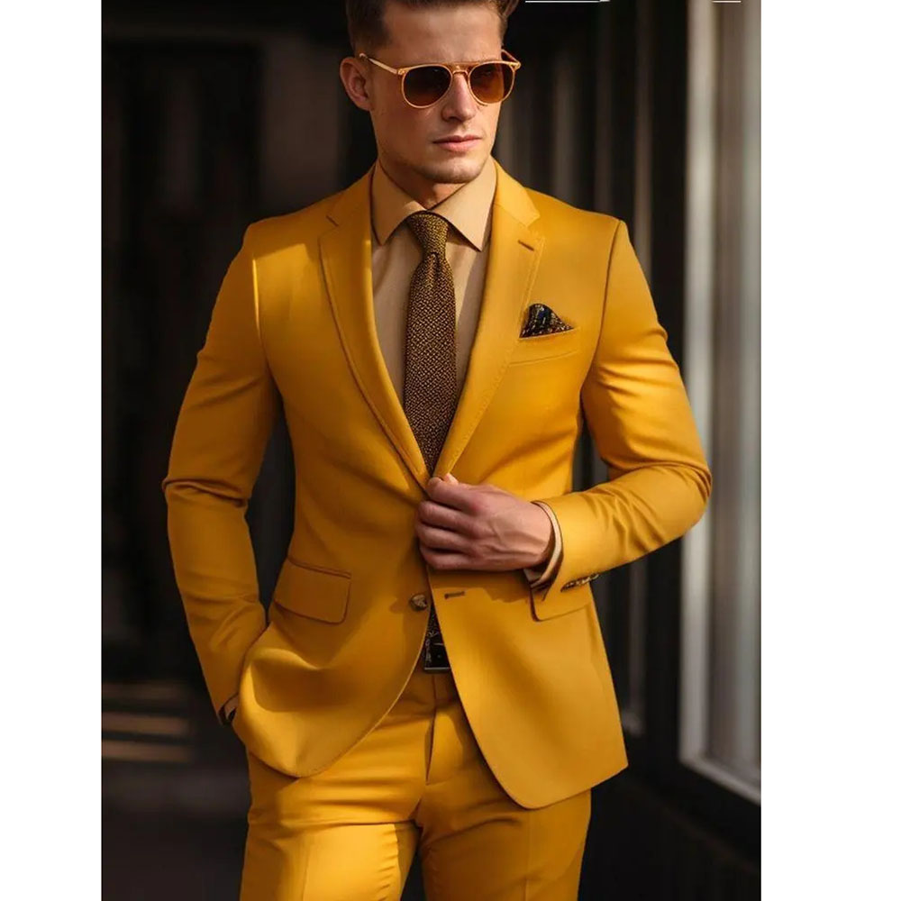 Men's Suit Set 2 Piece Stylish - Men Formal Wear Wedding 评论和价格