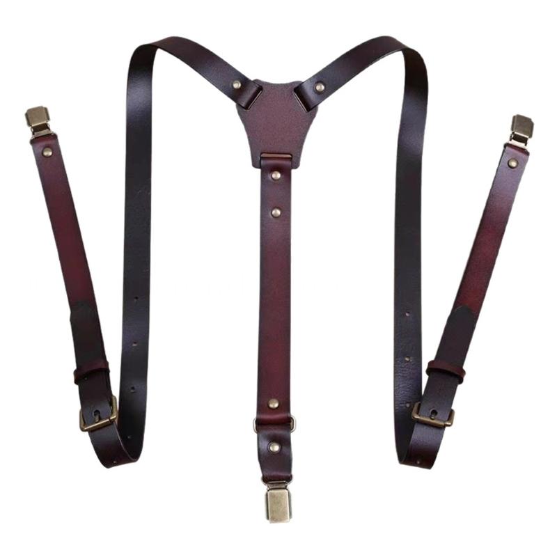 39BD Classical PU Leather Susp - Men'S Formal Wear With Suspenders 评论和价格