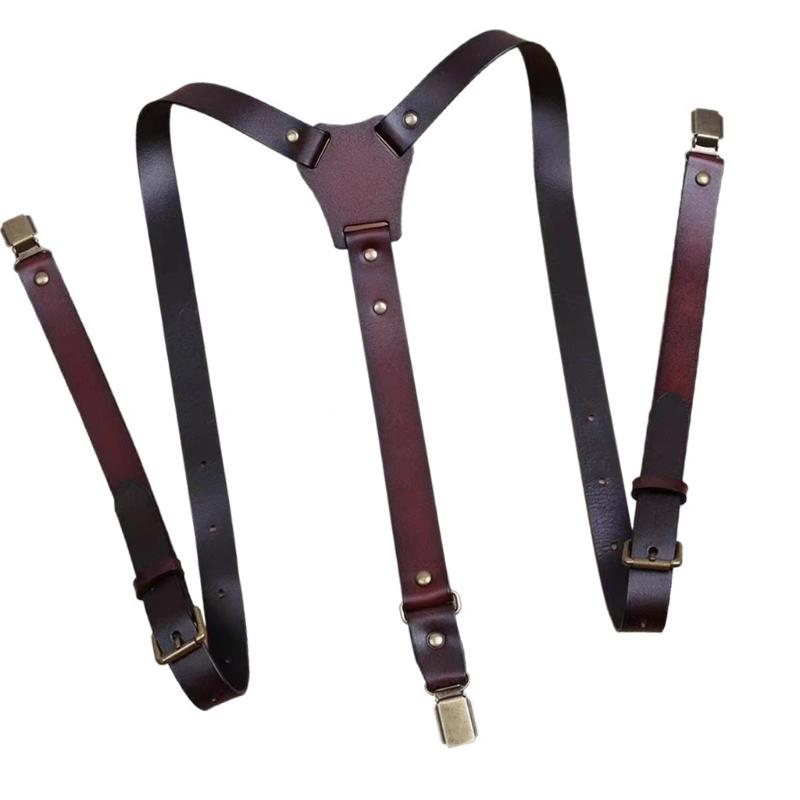39BD Classical PU Leather Susp - Men'S Formal Wear With Suspenders 评论和价格