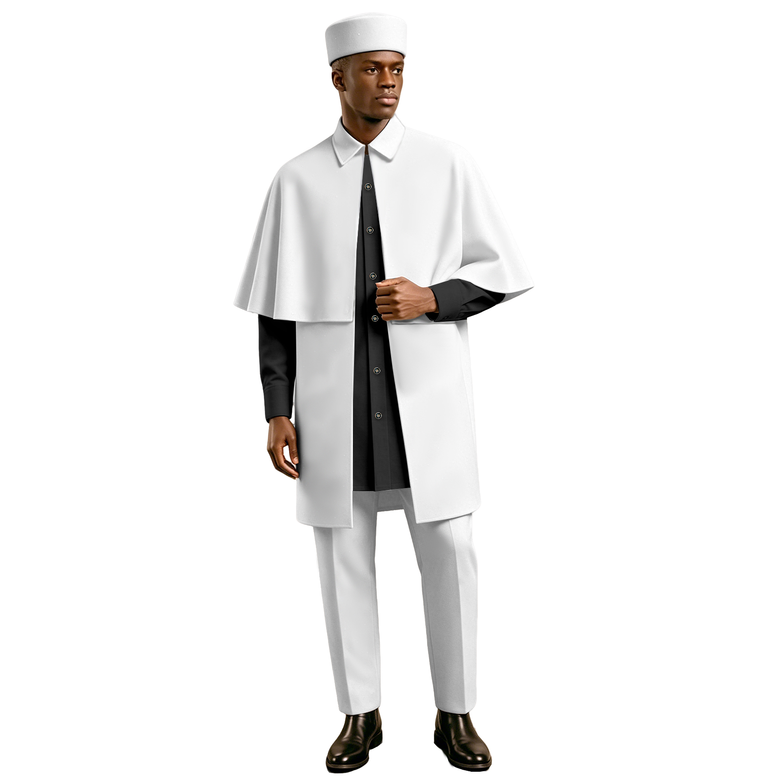 Men African 4 Piece Cape Outfi - Men'S Formal Ethnic Wear 评论和价格