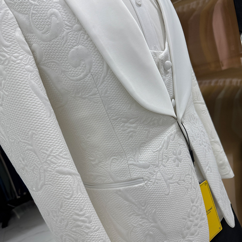 Men Wedding Suit White 3 Piece - Men Formal Wear Wedding 评论和价格