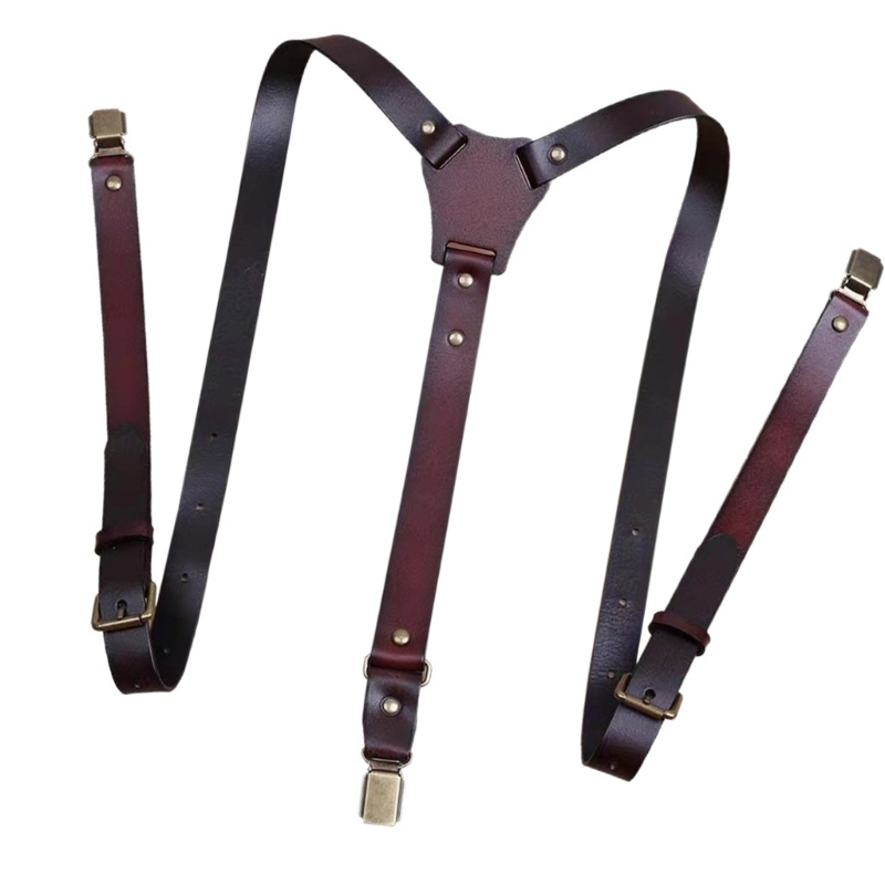  Classical PU Leather Suspende - Men'S Formal Wear With Suspenders 评论和价格