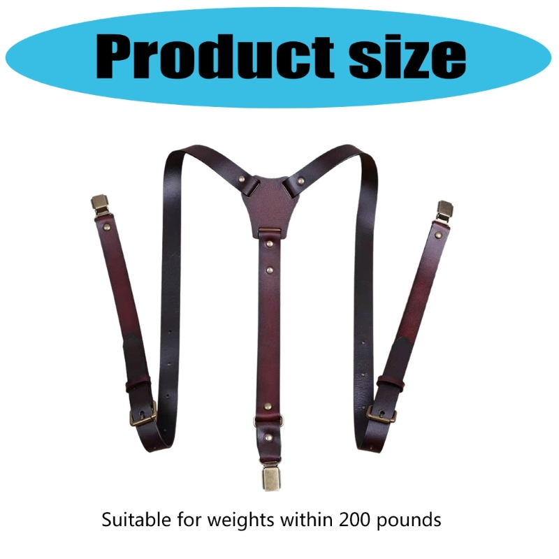  Classical PU Leather Suspende - Men'S Formal Wear With Suspenders 评论和价格