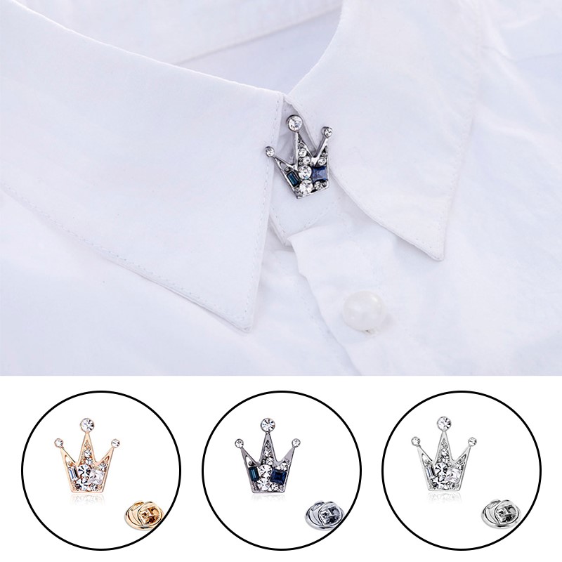 Luxury Metal Crown Brooch For  - Tuxedo Lapel Pin 评论和价格