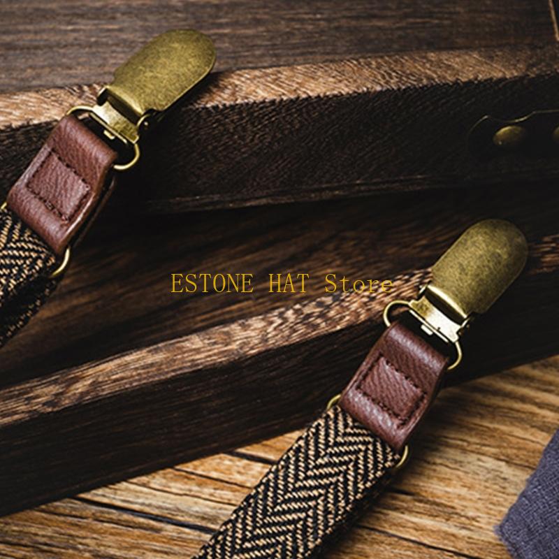 49MF 3 Clip Men Suspenders Ela - Men'S Formal Wear With Suspenders 评论和价格