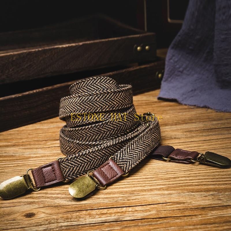 49MF 3 Clip Men Suspenders Ela - Men'S Formal Wear With Suspenders 评论和价格