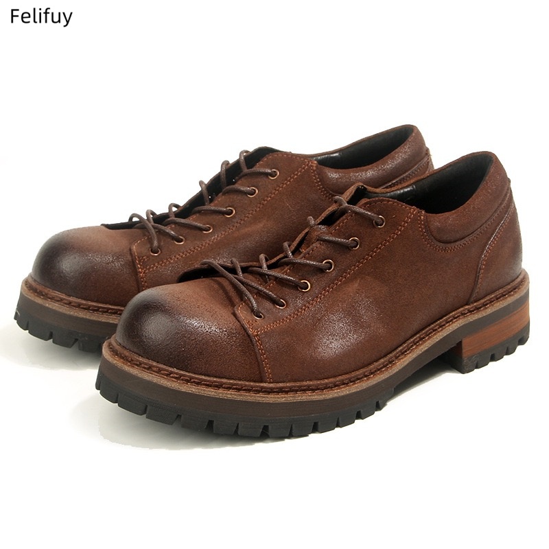 Retro Cowhide Mens Casual Busi - Men'S Formal Wear 评论和价格
