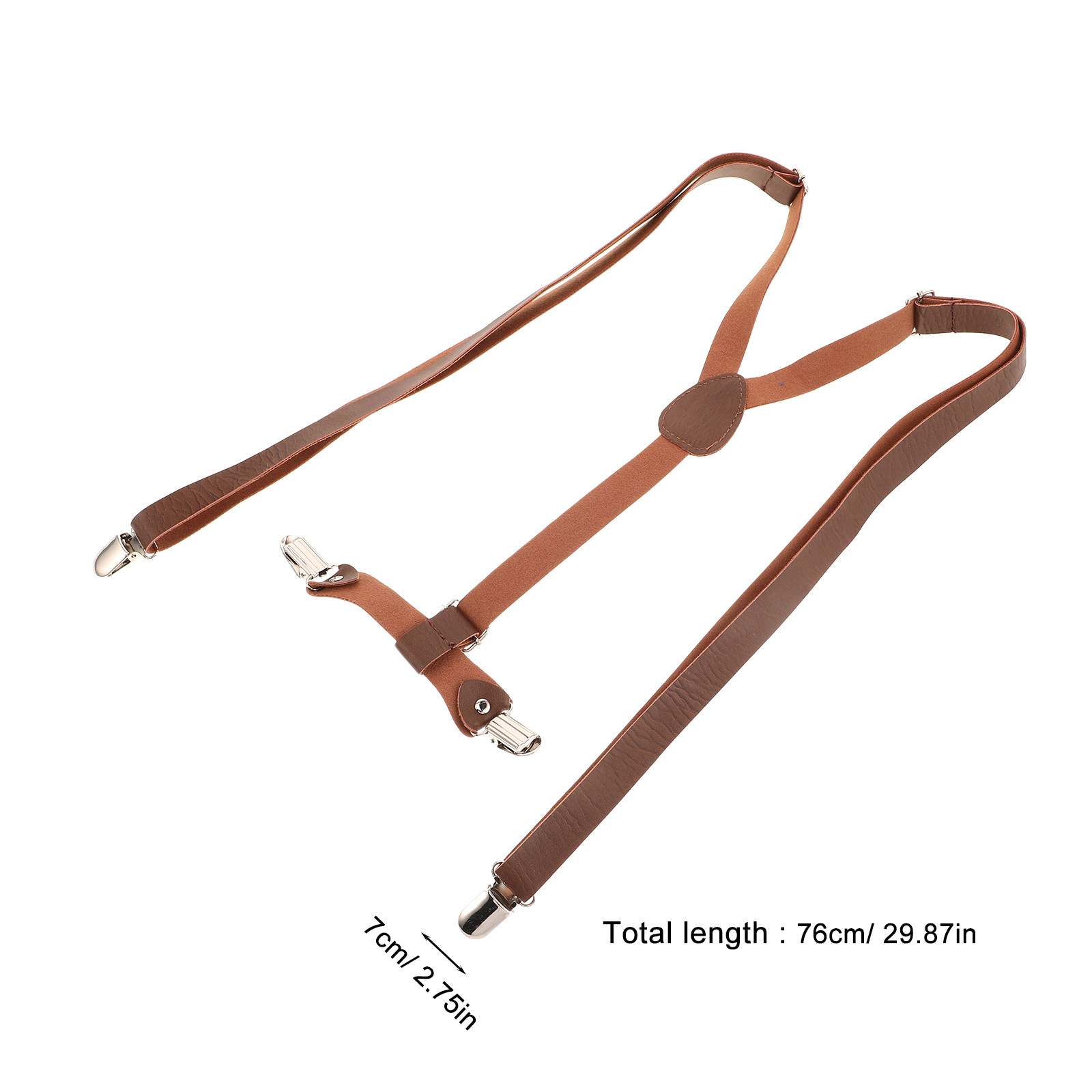 Adjustable Y-Shape Pu Suit Sus - Men'S Formal Wear With Suspenders 评论和价格