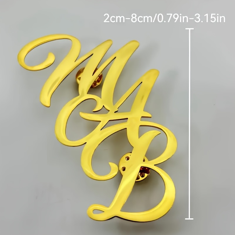 Custom Monogram Initial Name S - Tuxedo Lapel Pin 评论和价格