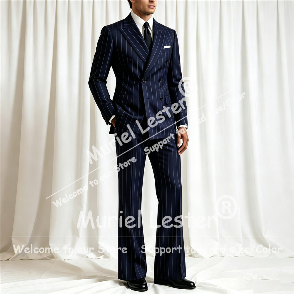 Elegant Stripes Suit Men 2 Pie - Men'S Formal Wear 评论和价格