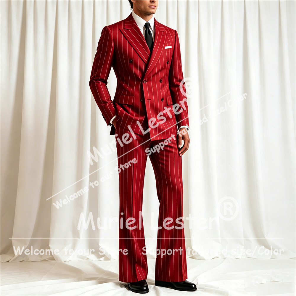 Elegant Stripes Suit Men 2 Pie - Men'S Formal Wear 评论和价格