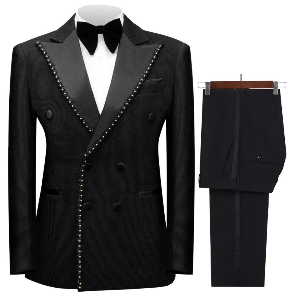 Double Breasted Beaded Formal  - Men Formal Wear Wedding 评论和价格