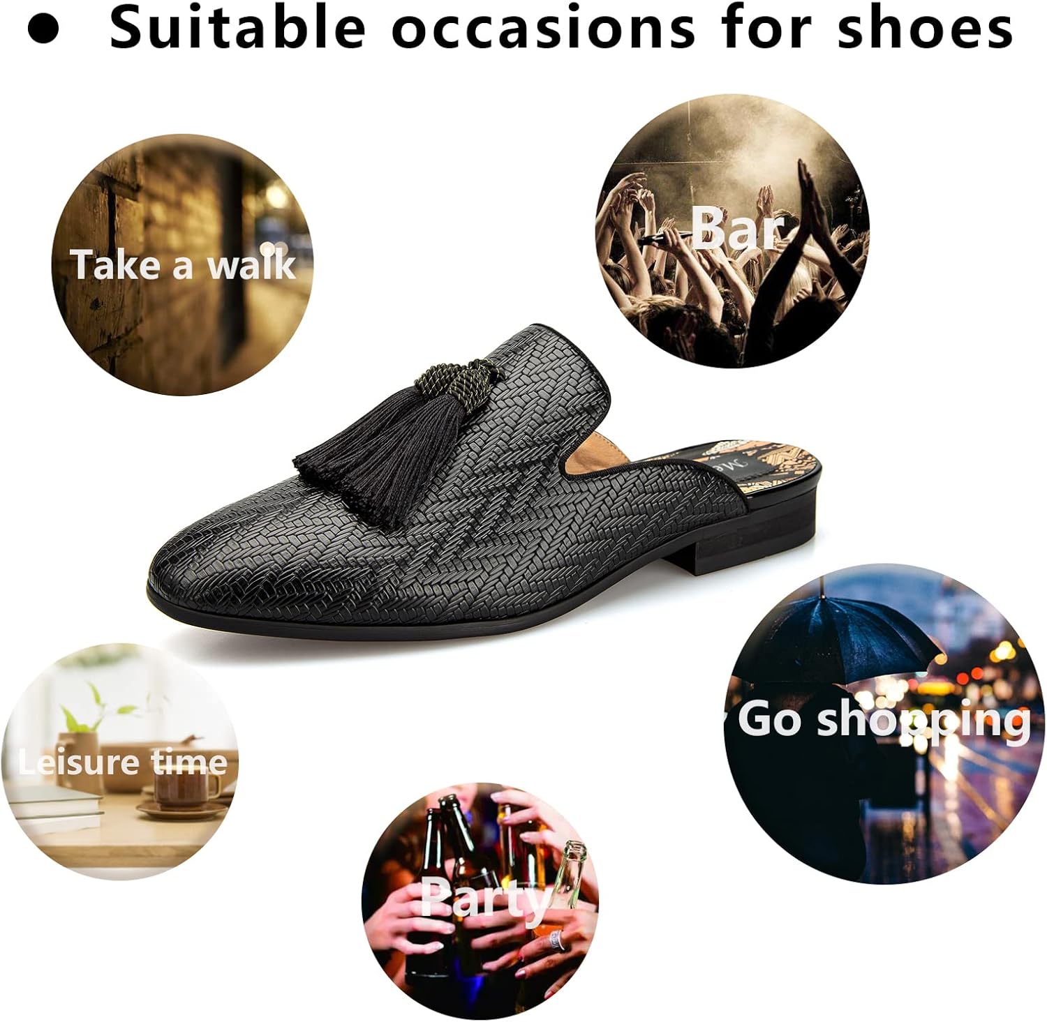 Leather Slippers Breathable Su - Men'S Formal Wear Slippers 评论和价格