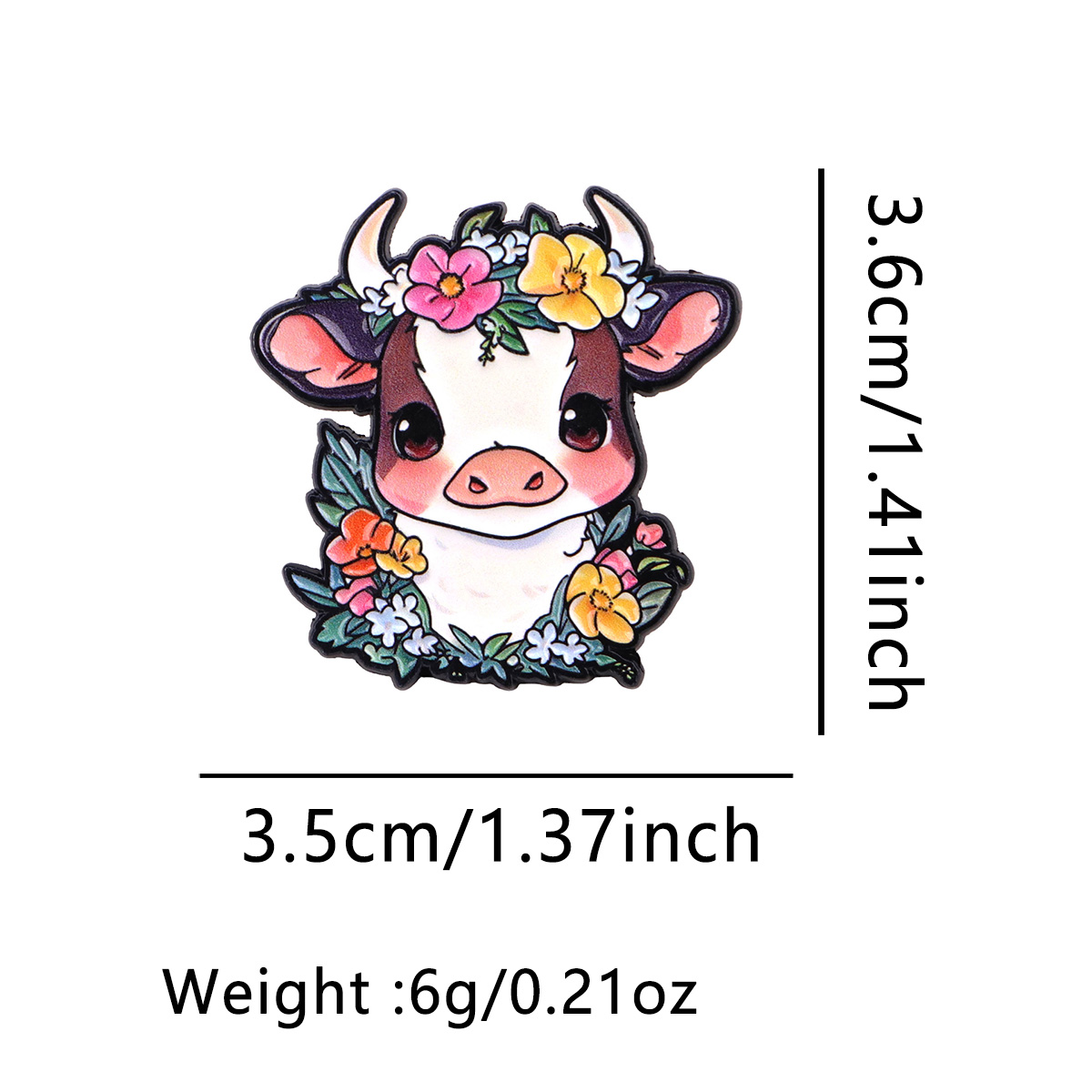 Cute Cartoon Cows Metal Badges - Tuxedo Lapel Pin 评论和价格