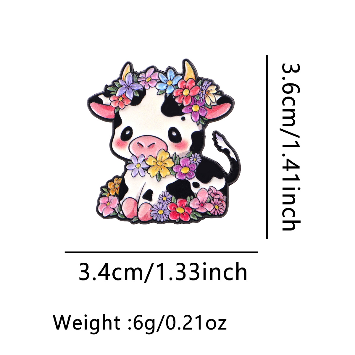 Cute Cartoon Cows Metal Badges - Tuxedo Lapel Pin 评论和价格