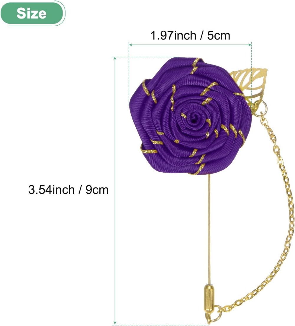 Rose Brooch Pin Cloth Rose Flo - Tuxedo Lapel Pin 评论和价格