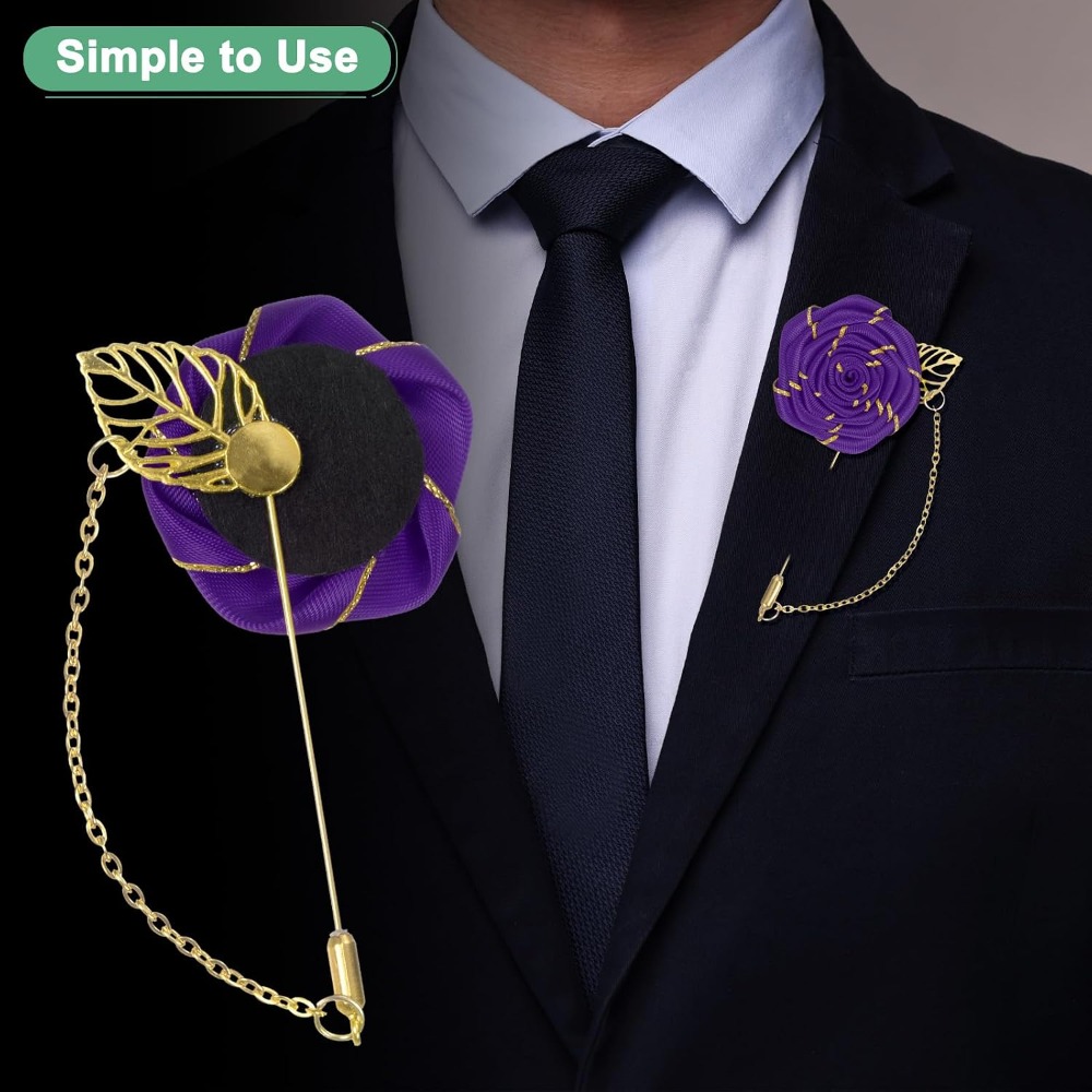 Rose Brooch Pin Cloth Rose Flo - Tuxedo Lapel Pin 评论和价格