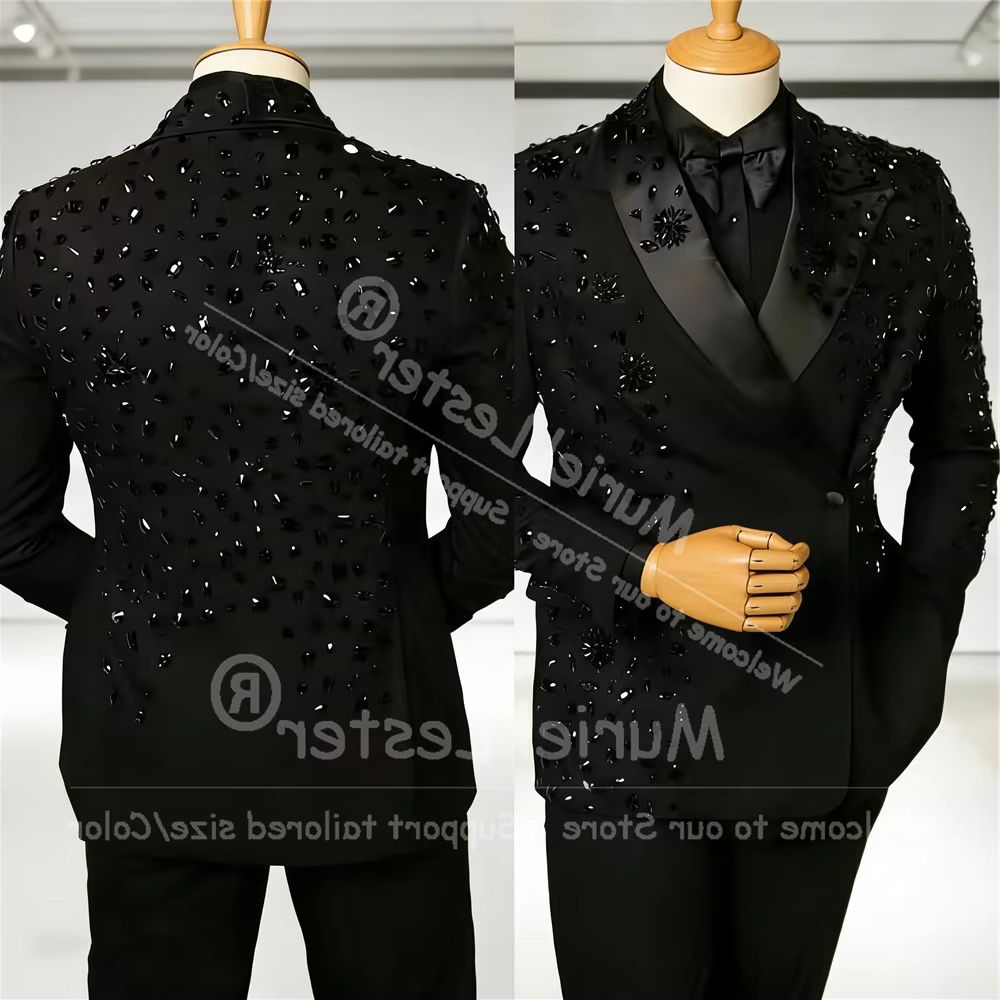Exclusive Diamond Beaded Suit  - Men'S Formal Wear Attire 评论和价格