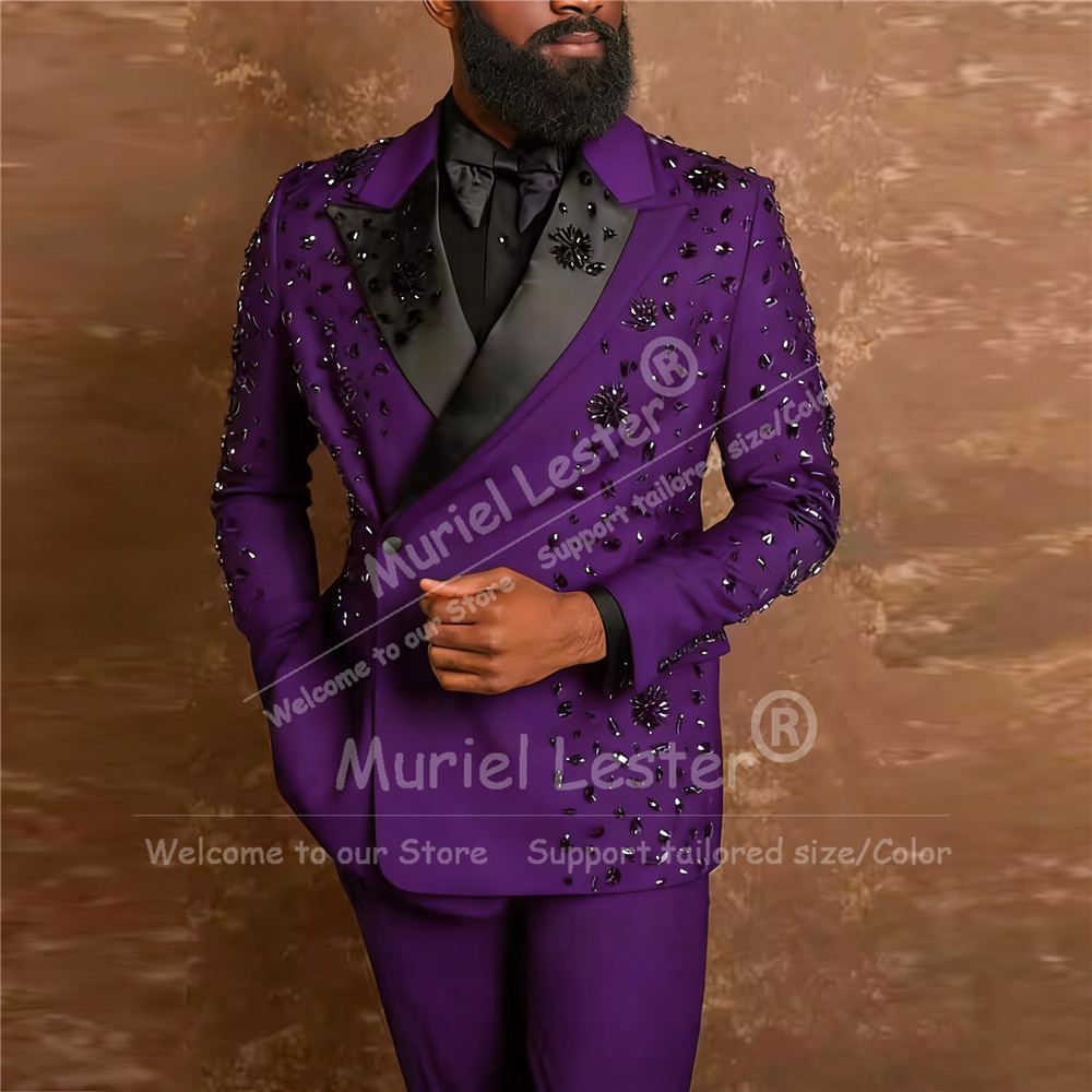 Exclusive Diamond Beaded Suit  - Men'S Formal Wear Attire 评论和价格